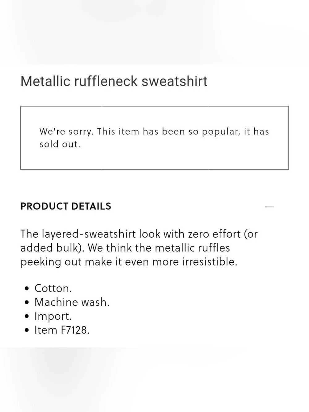 J. Crew Gray Floral Metallic Trim Ruffleneck Sweatshirt Size L